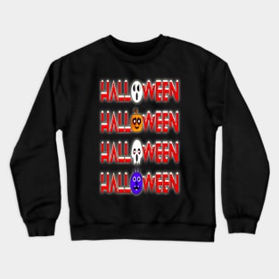 Halloween Fusion: Moon, Pumpkin, Skull & Monster Fun Crewneck Sweatshirt